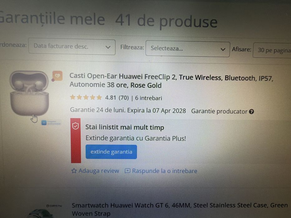 Casti open ear Huawei Freeclip 2