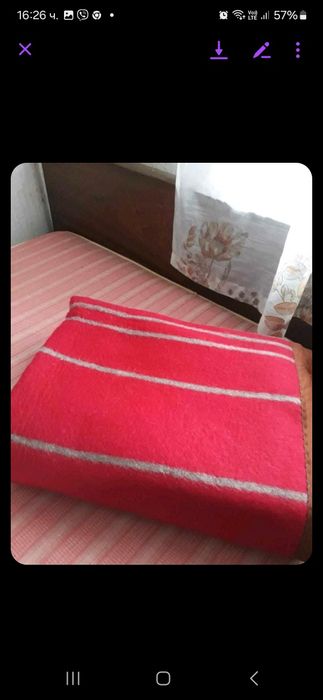 Ново двуцветно меко одеяло от соца