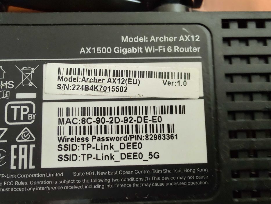 Router Wireless TP-Link Archer AX12, AX1500, Dual-Band, Wi-Fi 6