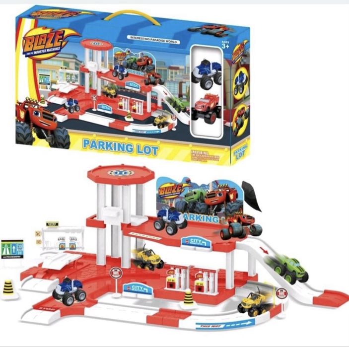 Писта Пламъчко и машините с 2 колички Blaze Monster machines