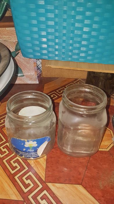 Банки стеклянные, баночки, бутылки