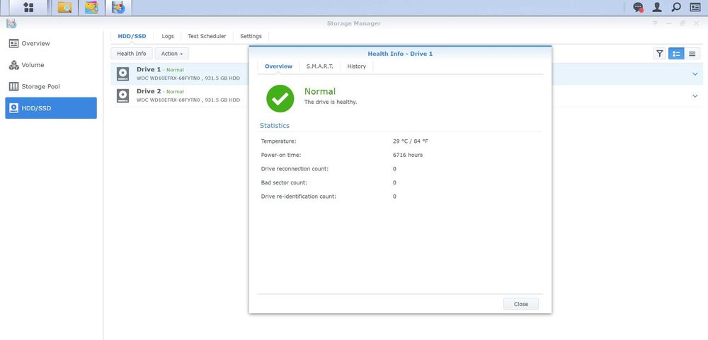 Synology DS214 NAS cu 2 harduri WD de 1 TB
