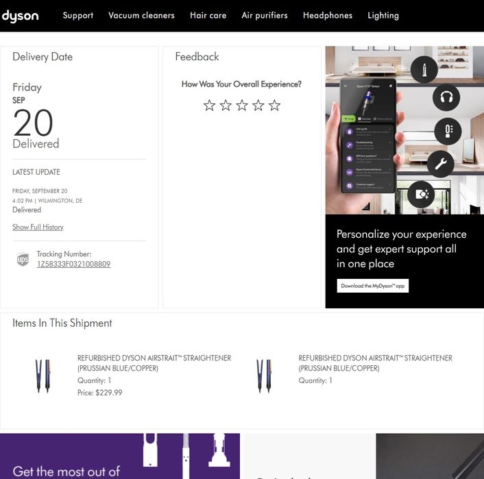 Dyson Airstrait Prussian Blue/Copper + трансформатор 220V (оригинал)