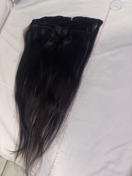 Extensii din par natural saten inchis brunet natural  60 cm 70 cm