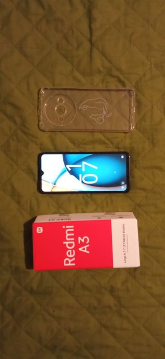 Xiaomi Redmi A3, Dual SIM, 128GB, 4GB RAM, folie sticla, husa anti-soc