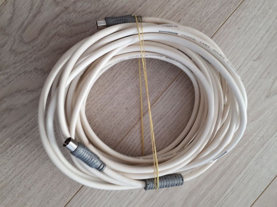 cablu antena coaxial mufat (conectori “mama-tata”), 10 m, nefolosit