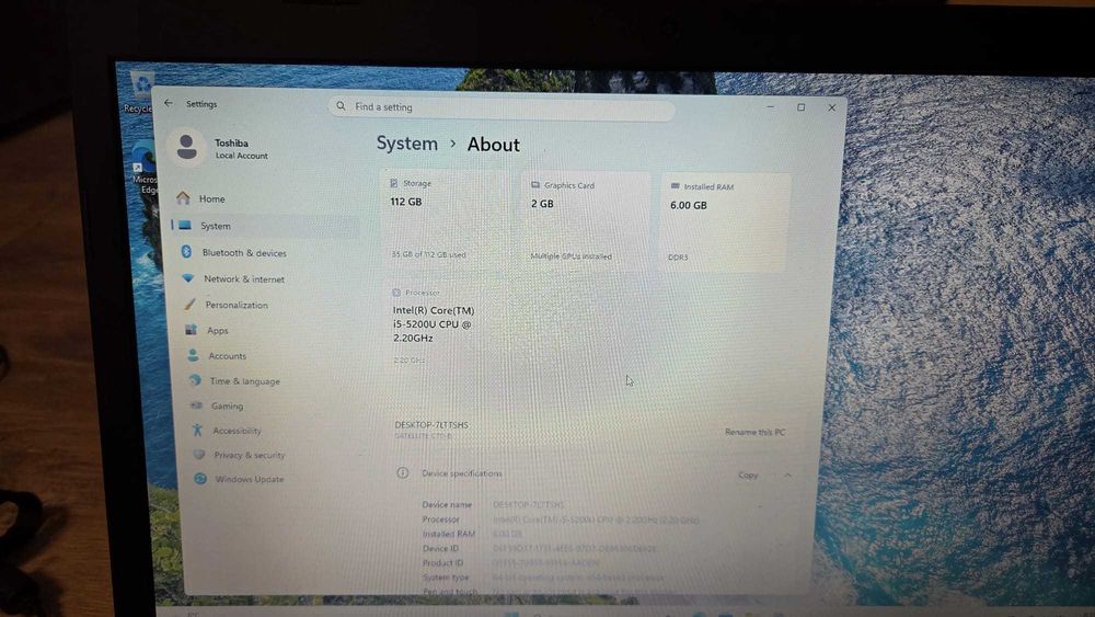 Laptop Toshiba Satellite C70