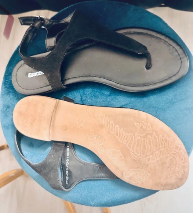 Sandale piele intoarsa