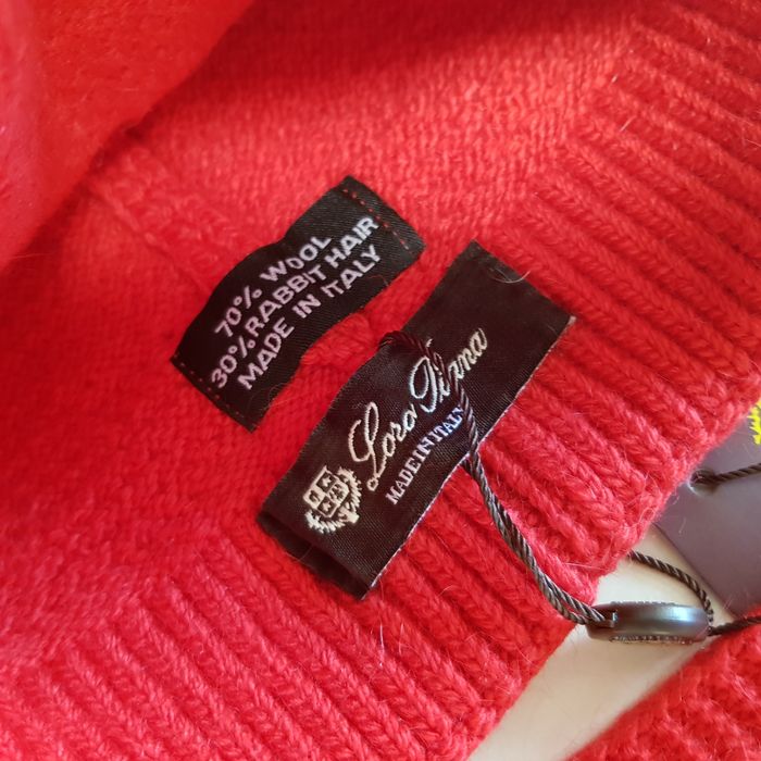 Set Caciua si fular L o r o P i a n a, lana, rosu