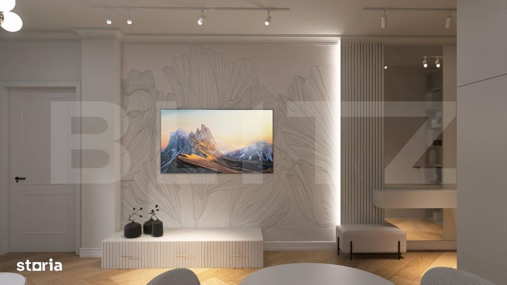 Apartament nou modern, 2 camere, centrala pe gaz si panouri fotovoltai