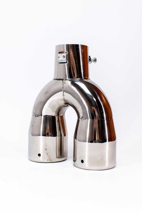 Накрайник за ауспух, двоен, неръждаема стомана