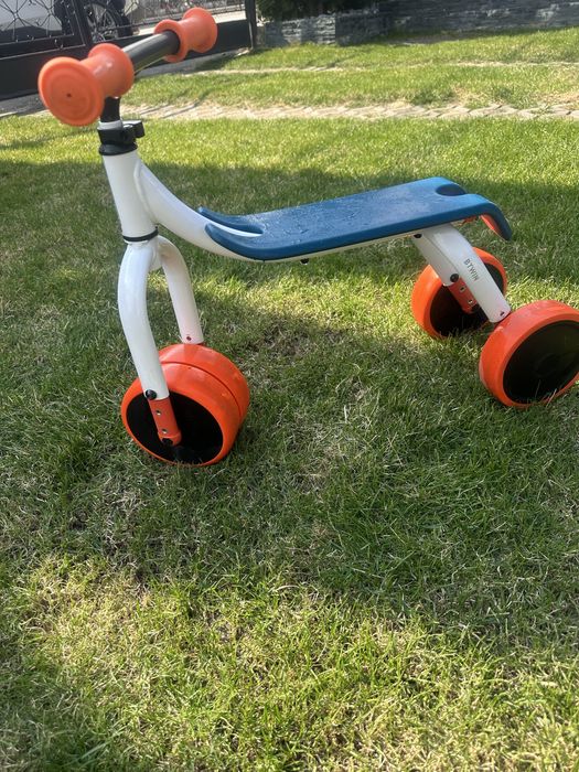 Bicicletă , tricicleta fără pedale 2 în 1 Alb-Portocaliu Copii