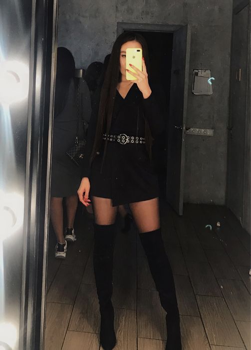 Ботфорты из замши