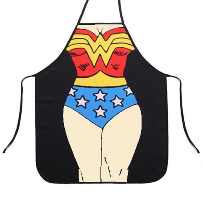 Sort de bucatarie haios model Superman / Wonder Women, cadou inedit