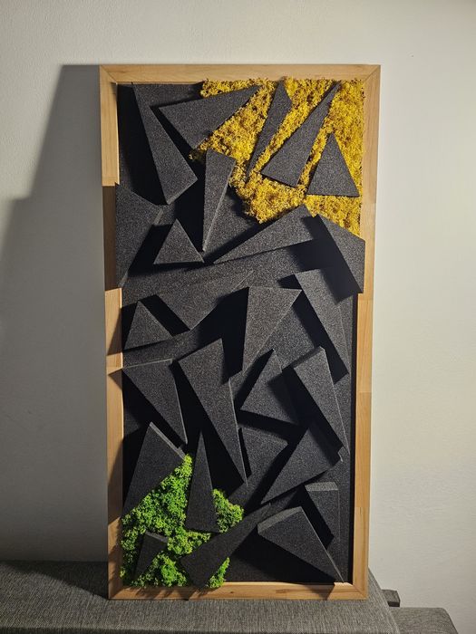 Panou acustic cu licheni stabilizati