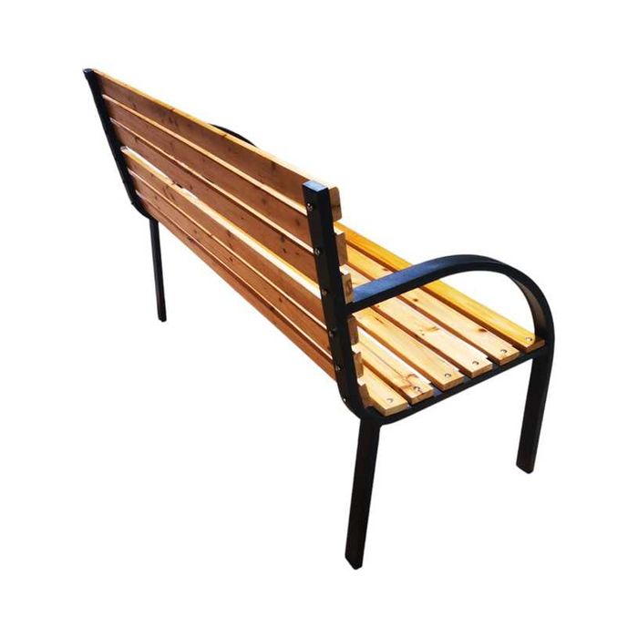 Градинска Пейка с Метални Крака и Дърво – 125 х 60 х 85 см, до 220 кг