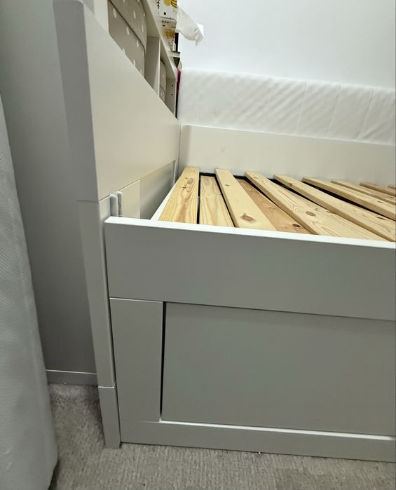 Cadru divan Brimnes cu 2 saltele- IKEA