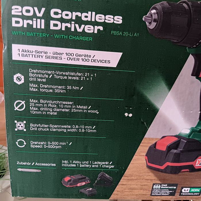 PARKSAIDE Акумулаторна бормашина