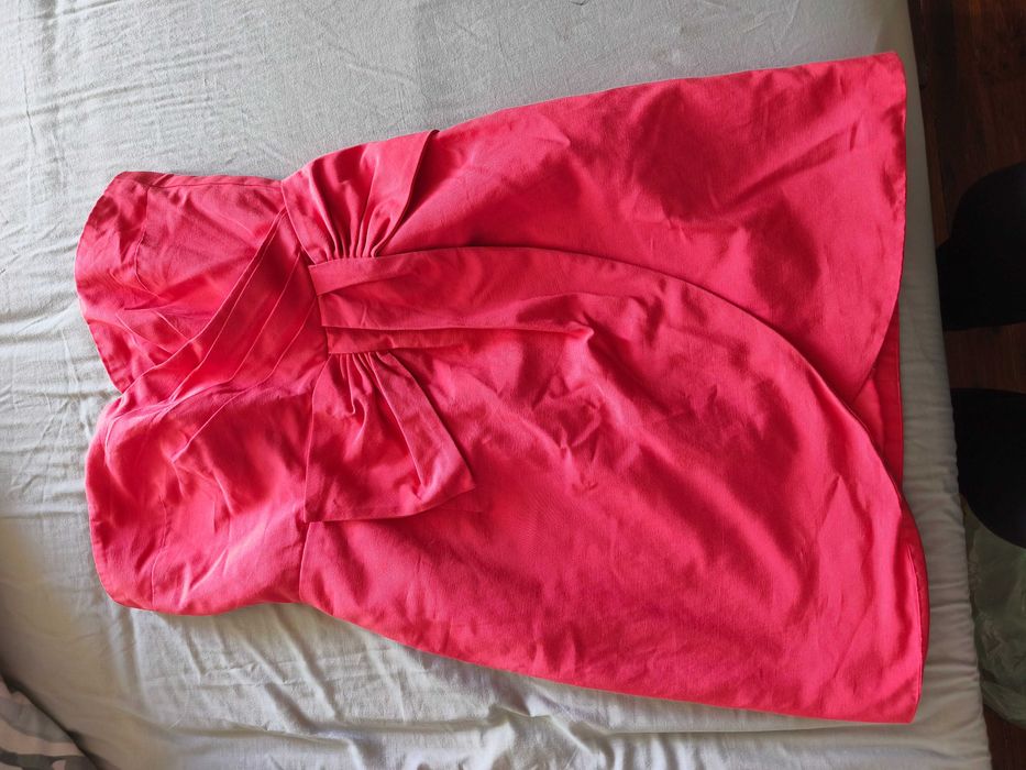 Къса рокля - цвят корал