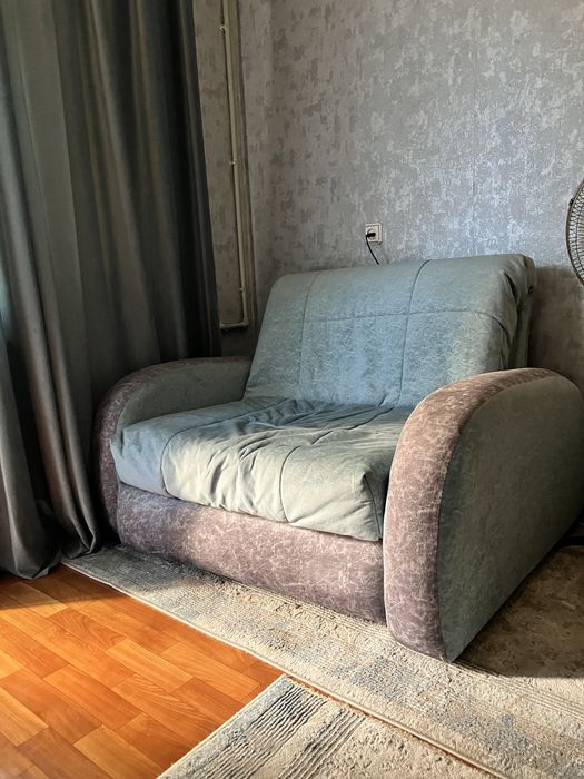 Креало-кровать серое голубое