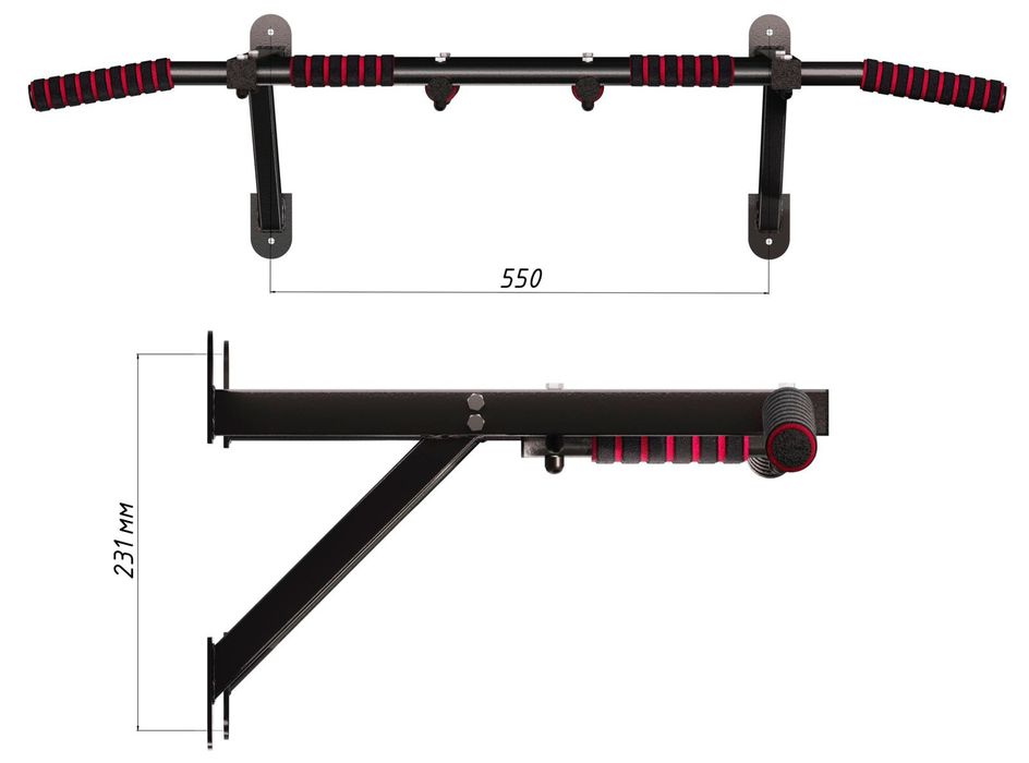 Турник настенный 2в1