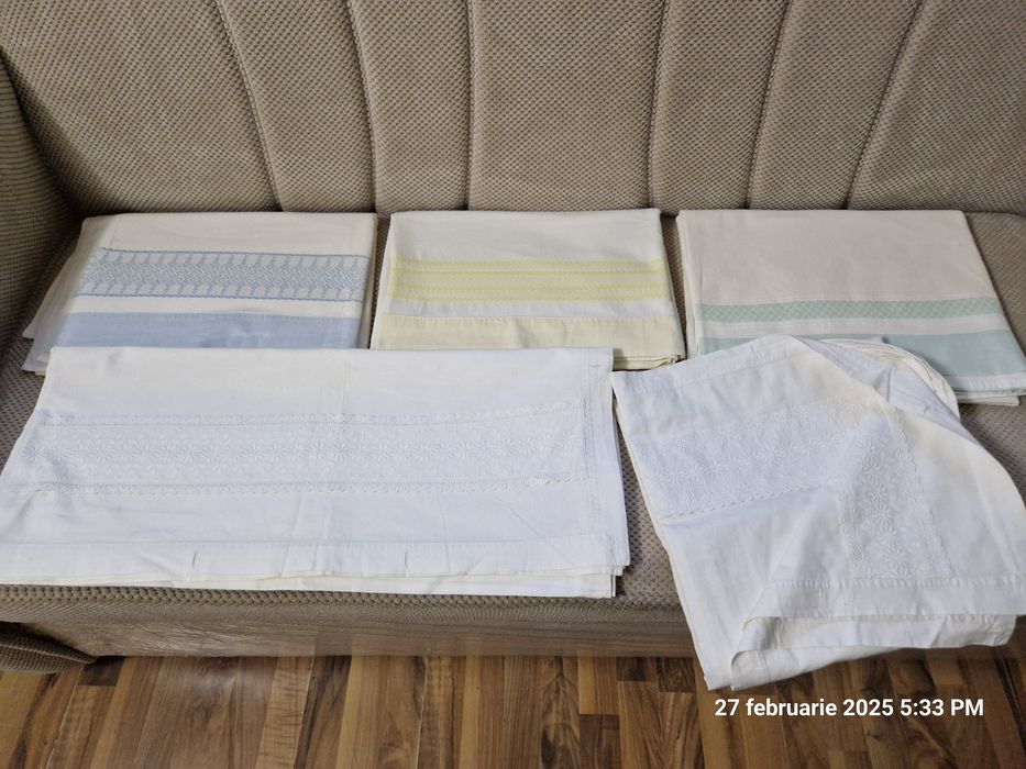 Lenjerie pat "Le Vele" 200 x 220 pat matrimonial, Fete de perna