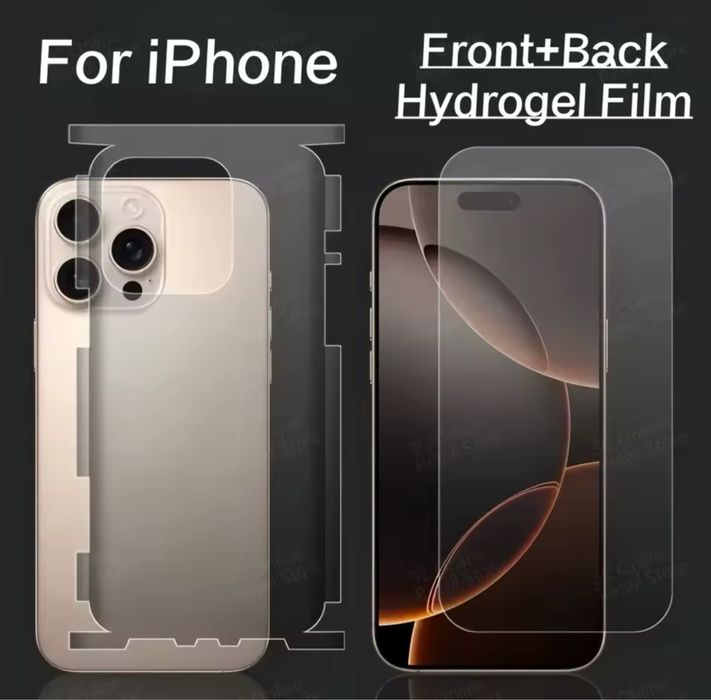 Iphone 12/13/14/15/16 PRO MAX PLUS Folie Hydro Fata Spate si Lateral