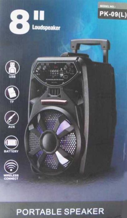 Преносим Bluetooth високоговорител с вход за микрофон PK-09(L)