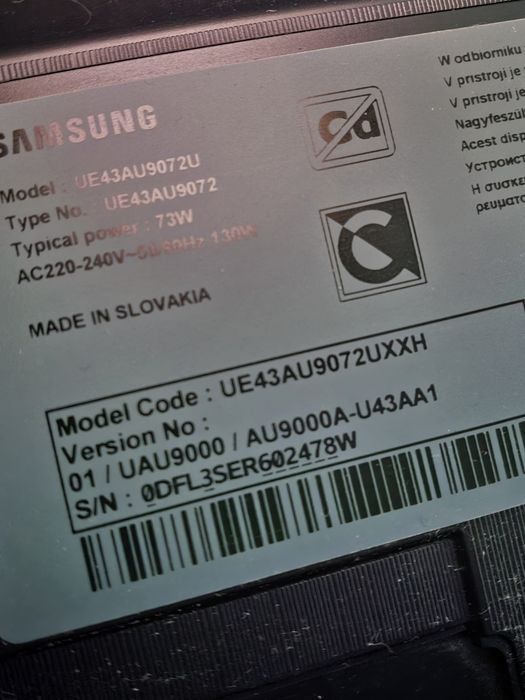 Tv Led Crystal Ultra HD Samsung Smart Slim 4K HD 108 cm