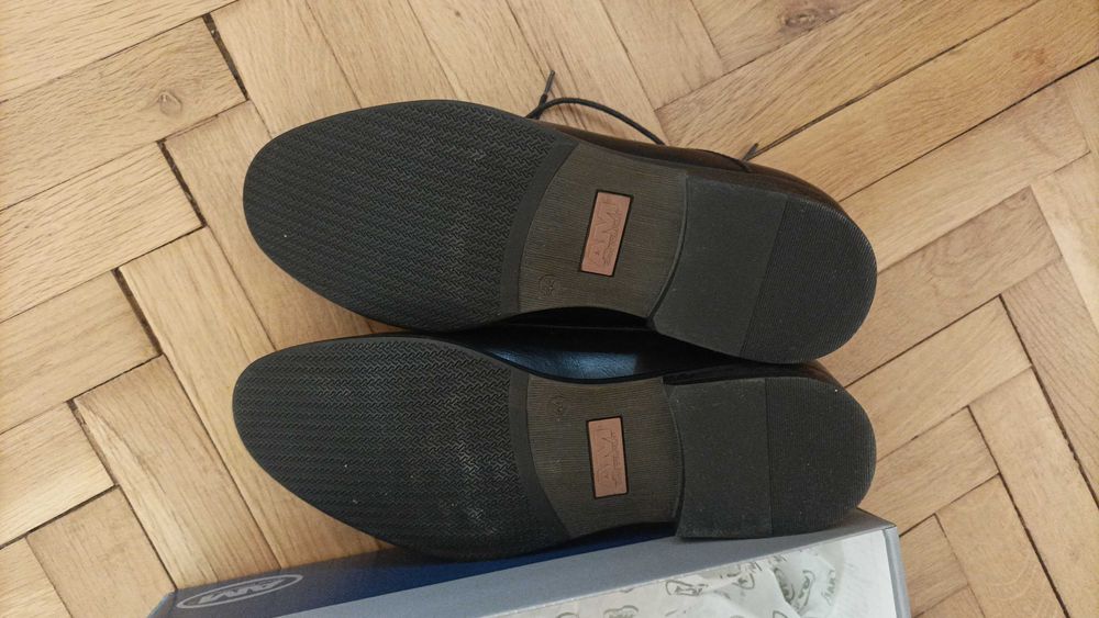 Мъжки черни официални обувки изкуствена кожа, номер 44