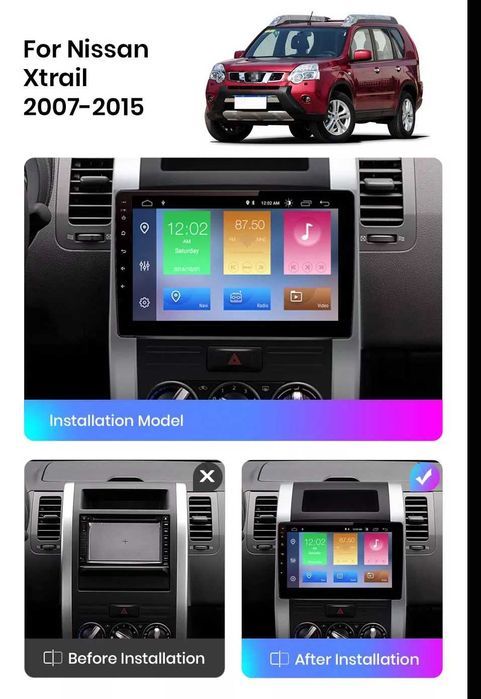 Navigatie Android 14 Nissan X- Trail T 31 2007 1/8 Gb  CarPlay +CAMERA