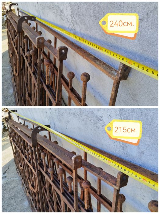 Комплект Стара Кована Ограда, Парапет / 4 Панела / 8 Метра / 120/140кг