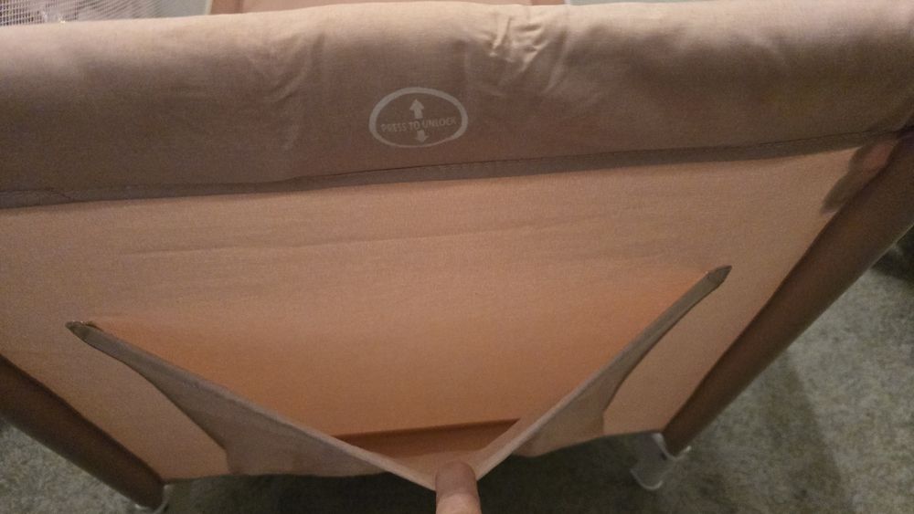 Pat pliabil calatorie bebe/ copil Krausman - Sweet Pink Deluxe 120*60 + Saltea Pliabila + Lenjerie