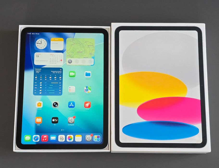 iPad 10 (2024) v2, 64GB, Wifi, Silver, impecabila, 100% baterie