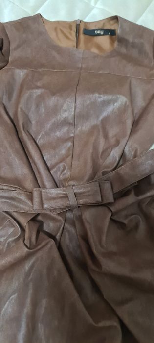 Платье женское, имитация кожи