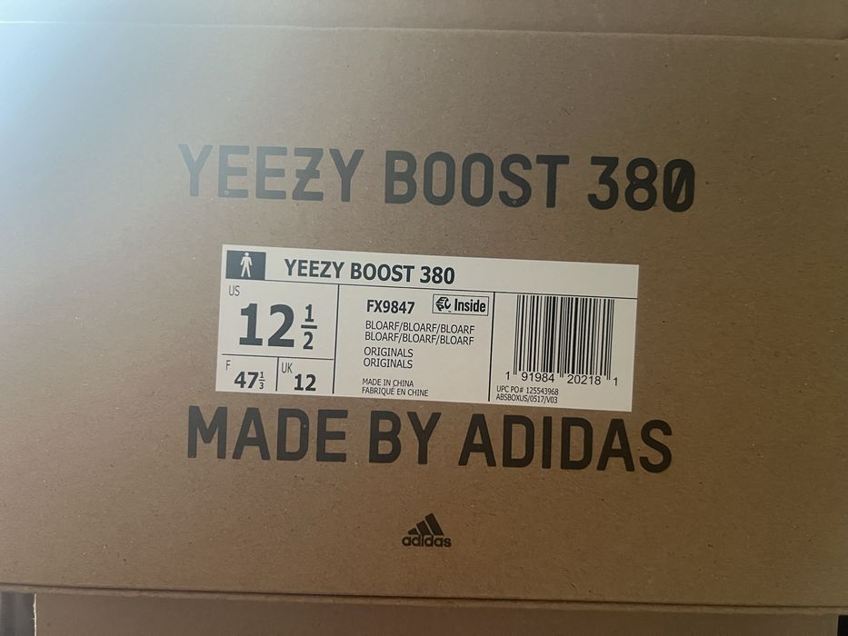 Adidas Yeezy Boost 380 Blue Oat Reflective - 43 1/3, 47 1/3