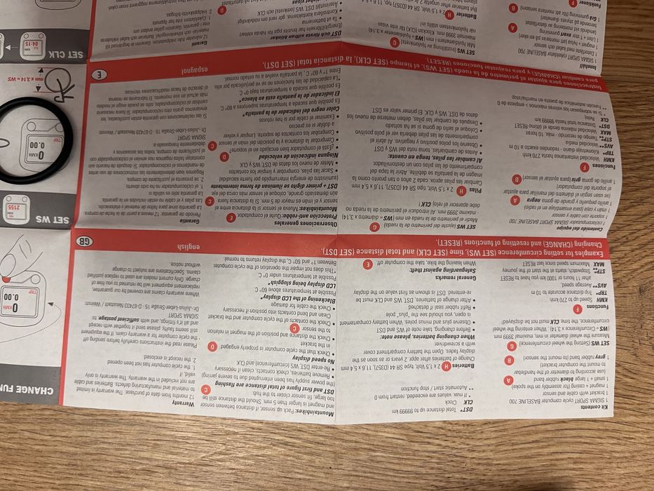 Sigma sport 700 Baseline Computer bicicleta cu 7 functii nou