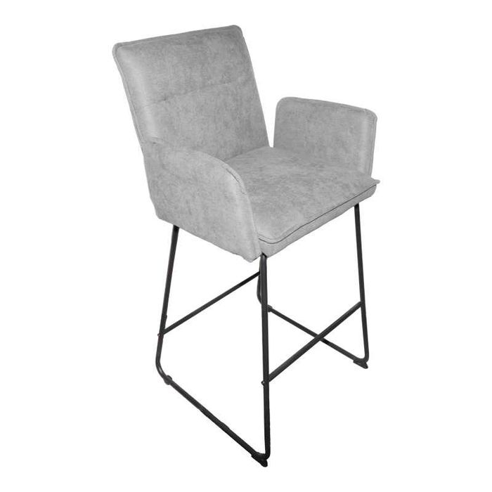 Бар стол, Essential, Сив, Антрацит, Розов, Текстил, 57х64.5х107см.