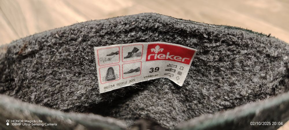 Ghete piele imblanite Rieker 39