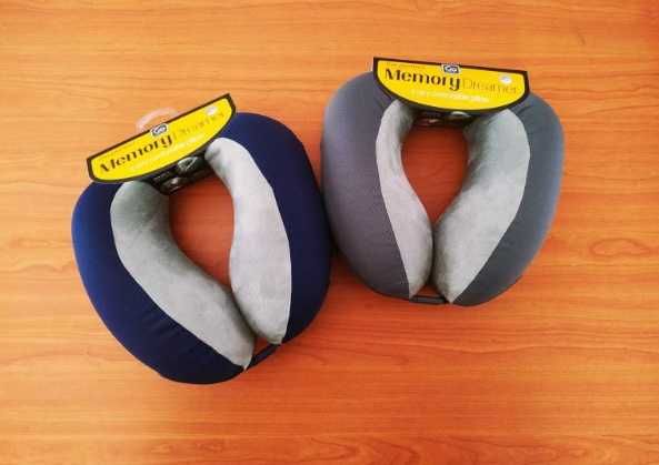 Комфортна възглавница за път Мемори пяна, пътуване, сън, кола, самолет