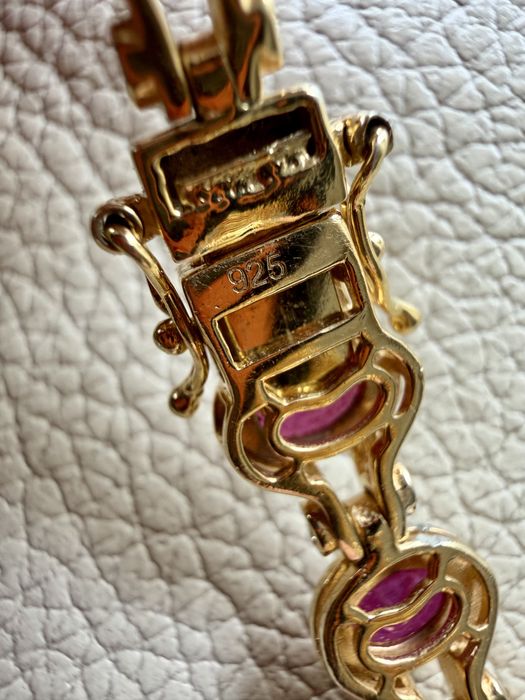 Сребърна гривна 925  с Рубини