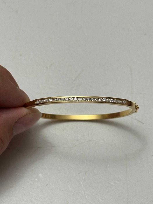 BRATARA AUR 18K - Model Bangle - Zirconia - 10.5g. - 565 lei/gr. !