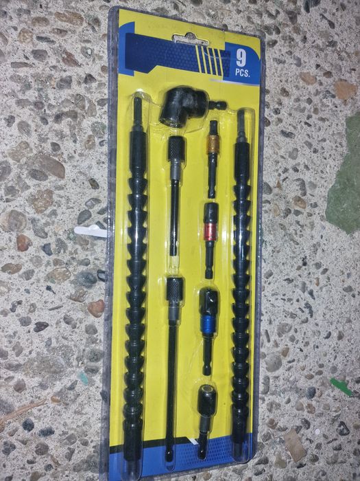 Set prelungitoare bormasina flexibile diferite forme.9 buc pe set .Sen