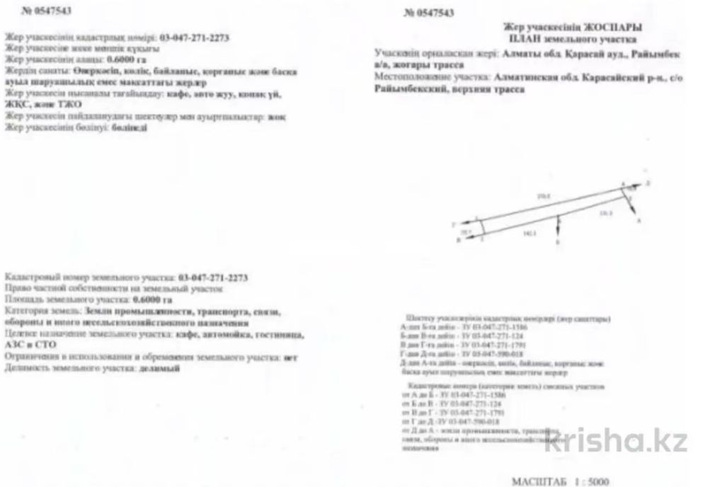 Участок  60 соток за 35 миллион