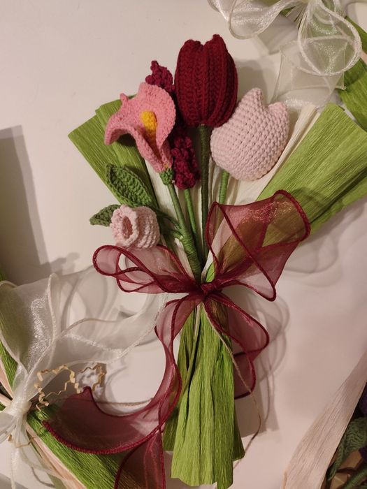 Ръчно изплетени цветя - Handmade flowers - За всякакви поводи