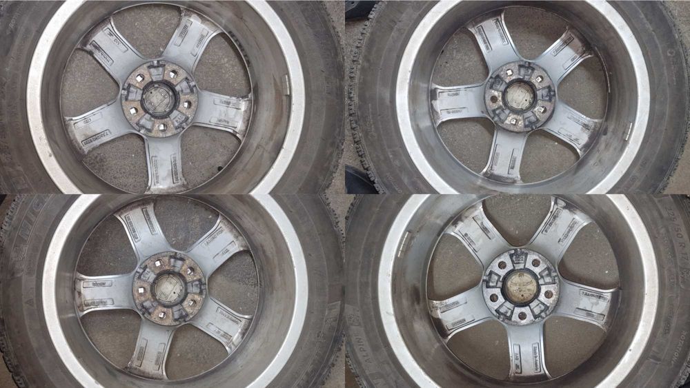 Set jante originale Audi R17 ET28 5x112 + anvelope Michelin Alpin 6 225/50 R17