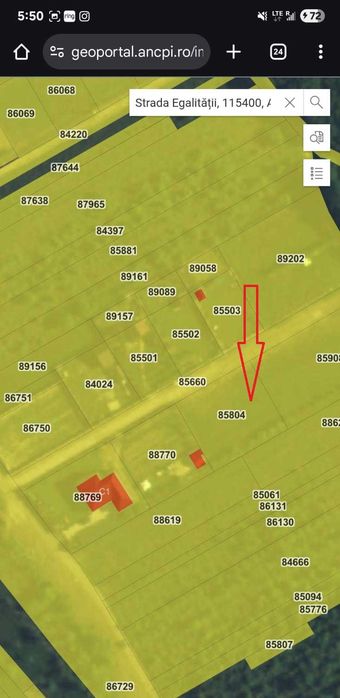 DIRECT PROPRIETAR – Teren intravilan pentru casă – Mioveni, Str. Egalității | Loturi de 500, 1.000 sau 2.000 mp | 72 €/mp