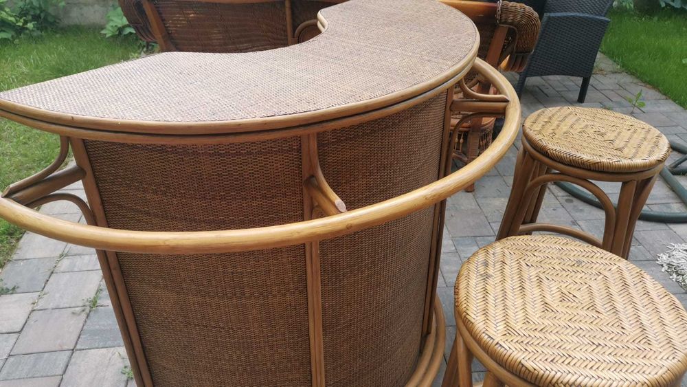 scaun dining ratan bambus lemn masiv terasa gradina