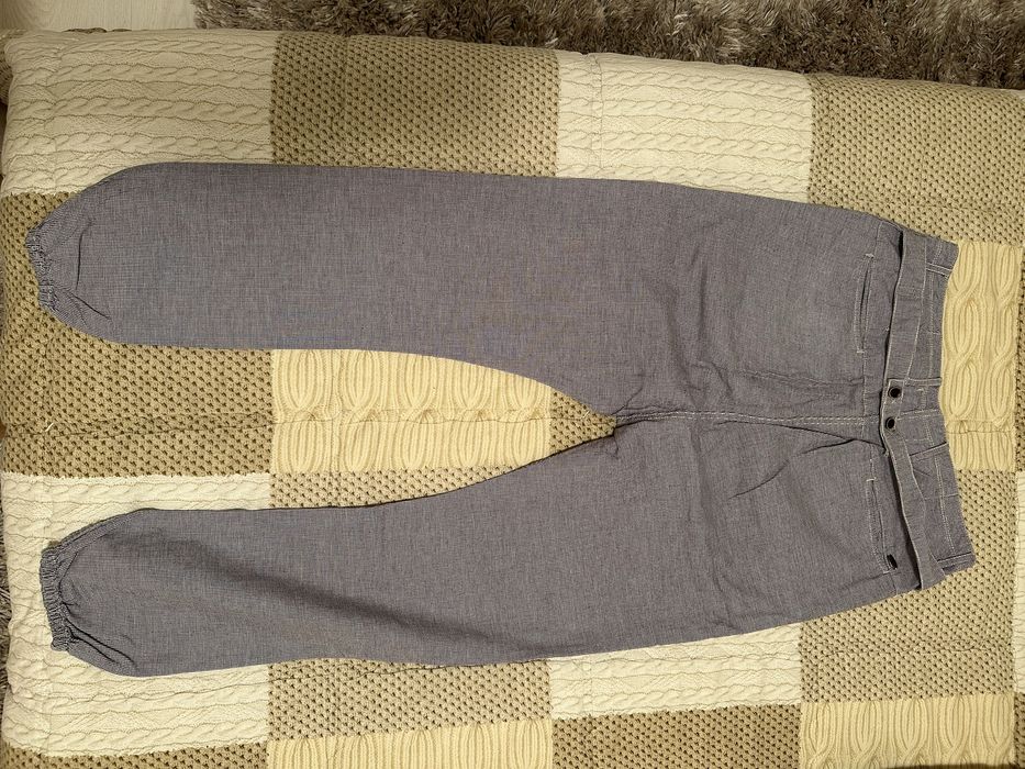 Памучен панталон с паднало дъно