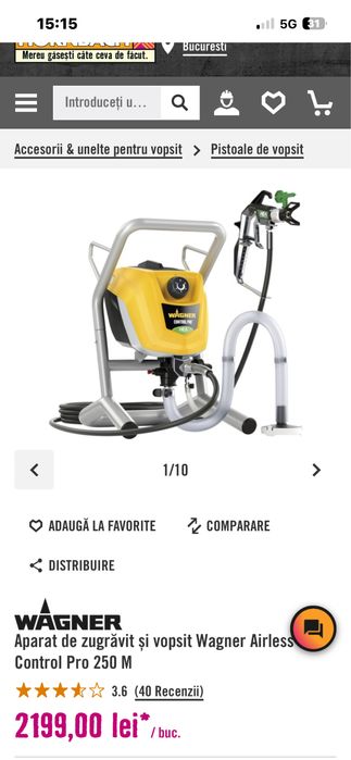 Pompa de vopsit  Wagner Control Pro 250 M Sigilata